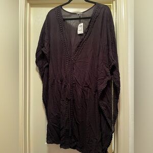 Women’s Swimsuit Coverup Black  Romper  - Charlotte Russe -2X